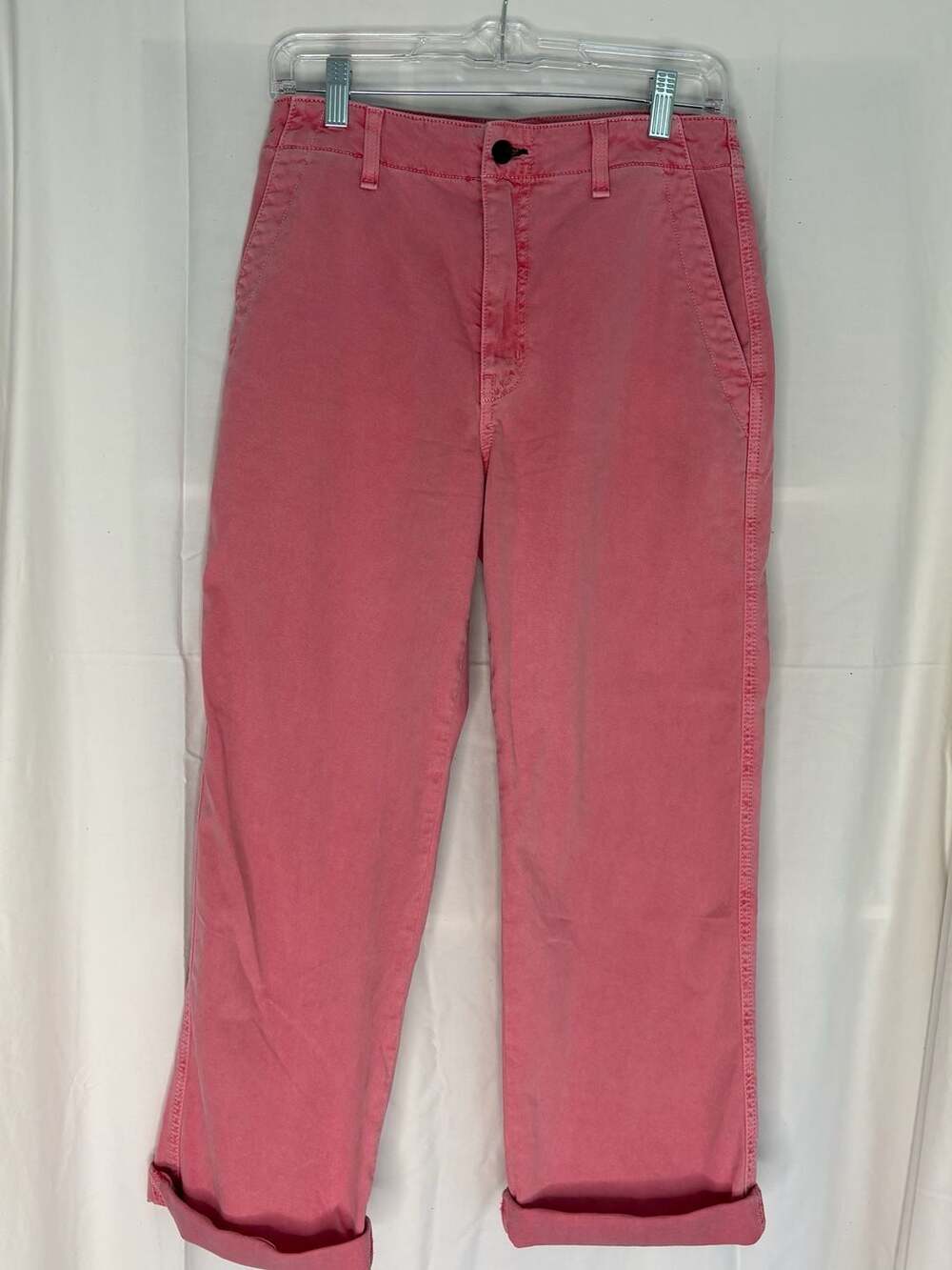 ASKK NY Sanded Pink High Rise Carpenter Utility Pants Size 25
